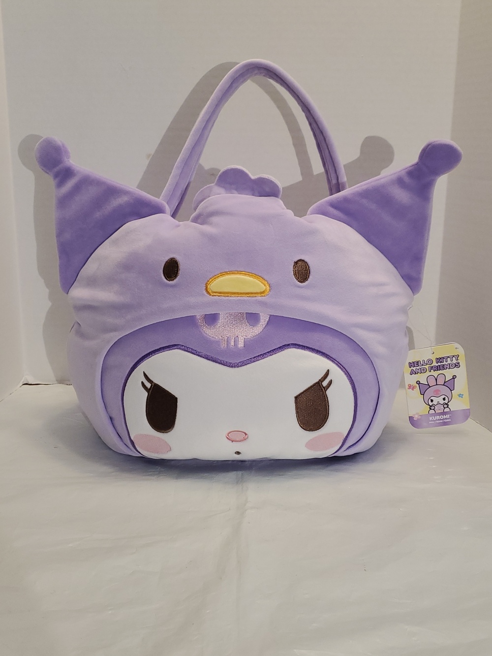 Kuromi Purple Plush Tote Bag